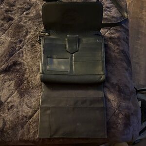 Black Leather Eddie Bauer Purse